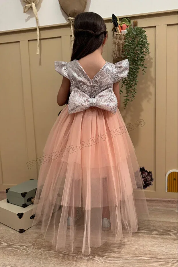 Детское платье для девочек с пайетками Powder Penu Baby Kids, Powder — фото 2