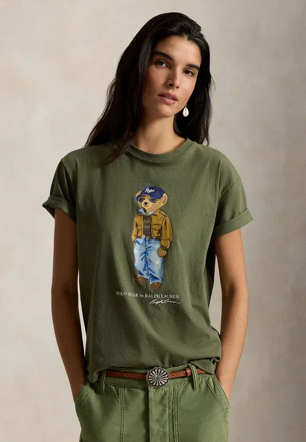 Футболка с принтом Polo Ralph Lauren, оливковый