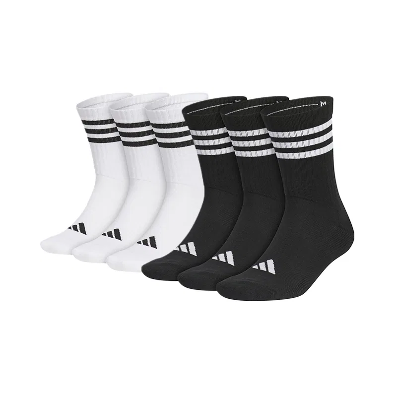 Детские носки с длинным голенищем, комплект из 6 пар, Adidas, Black/White