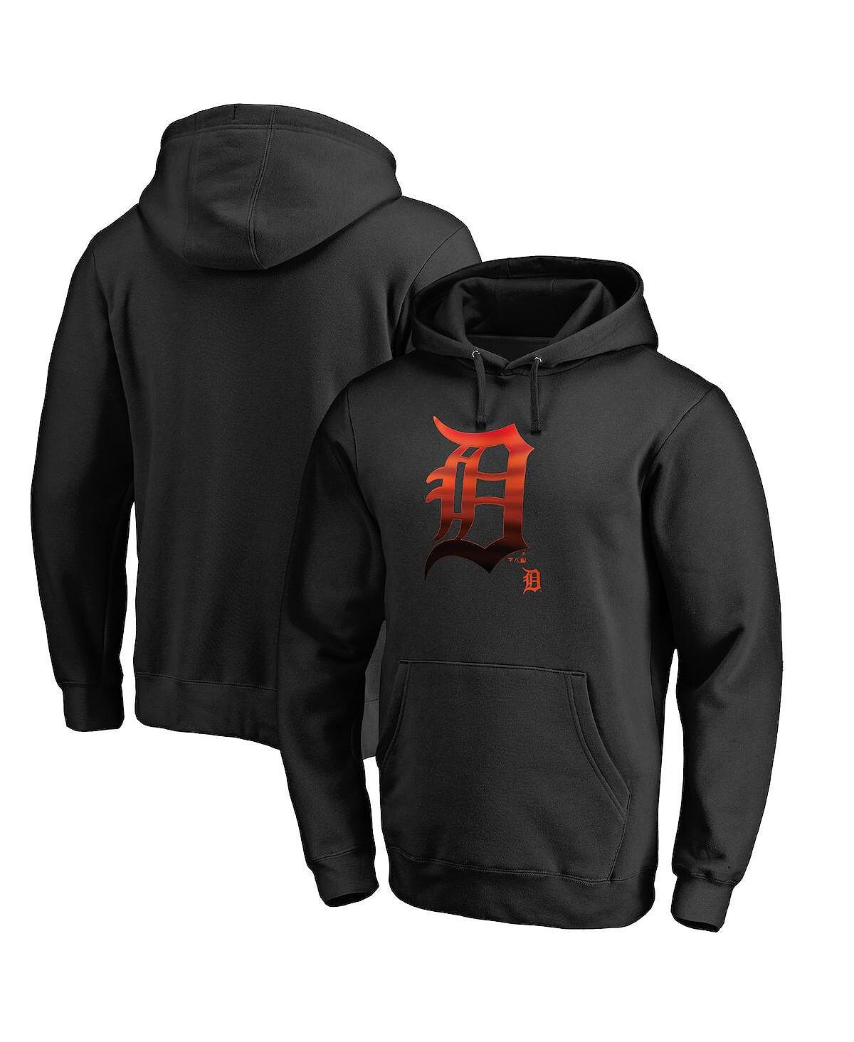 

Мужская фирменная черная толстовка с капюшоном detroit tigers midnight mascot pullover Fanatics, черный