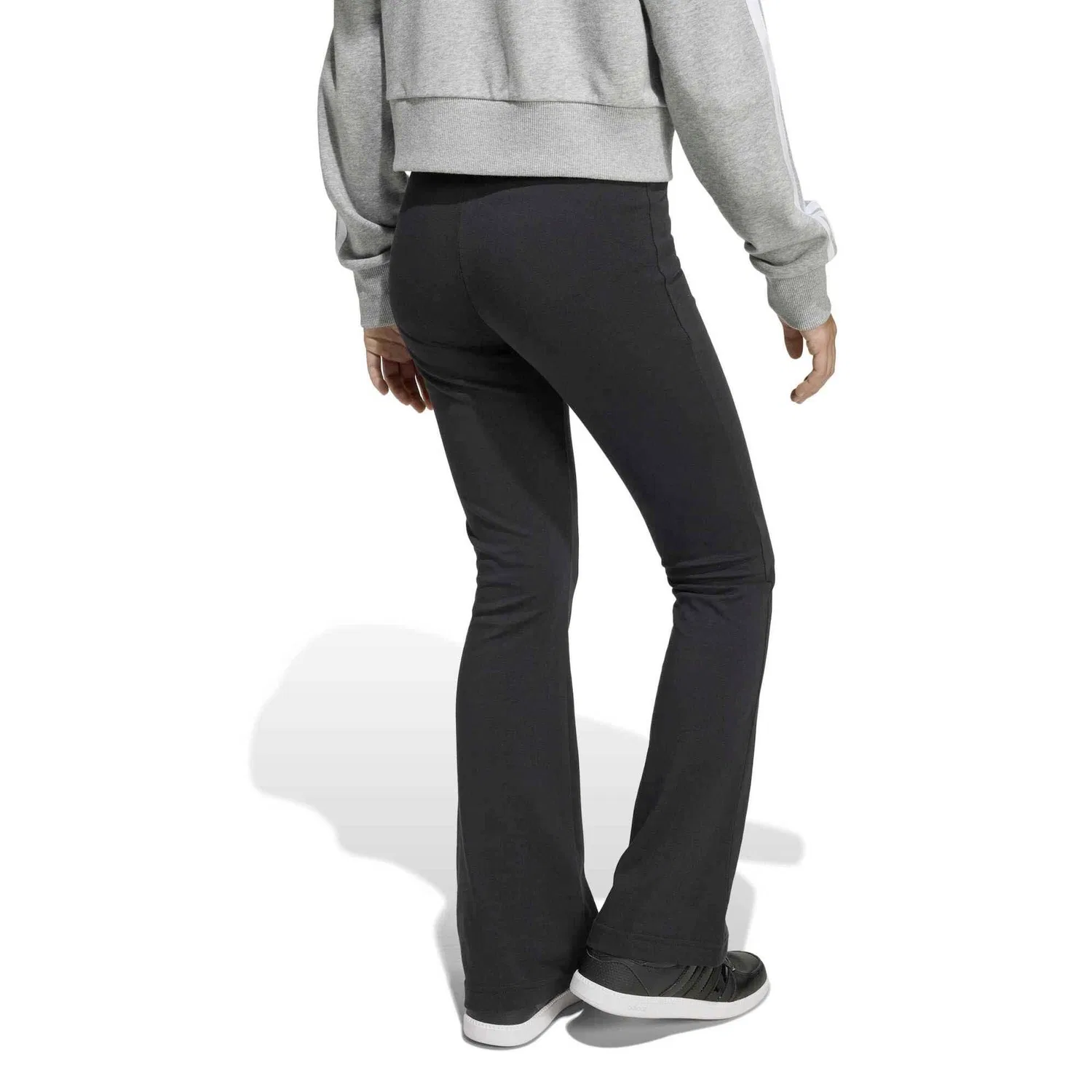 Детские леггинсы для девочек с расклешенным низом Adidas Sport Jg Sl Fla Leg, Schwarz — фото 3