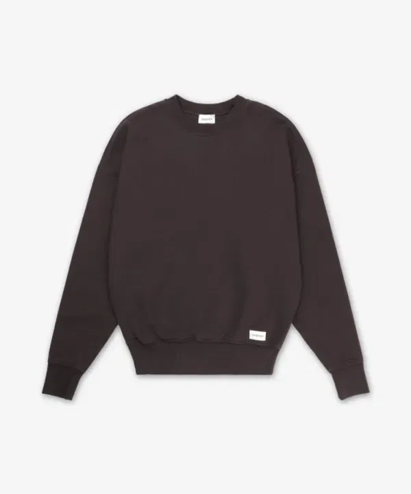 Свитшот с лого-патчем, Saint Laurent, темно-коричневый