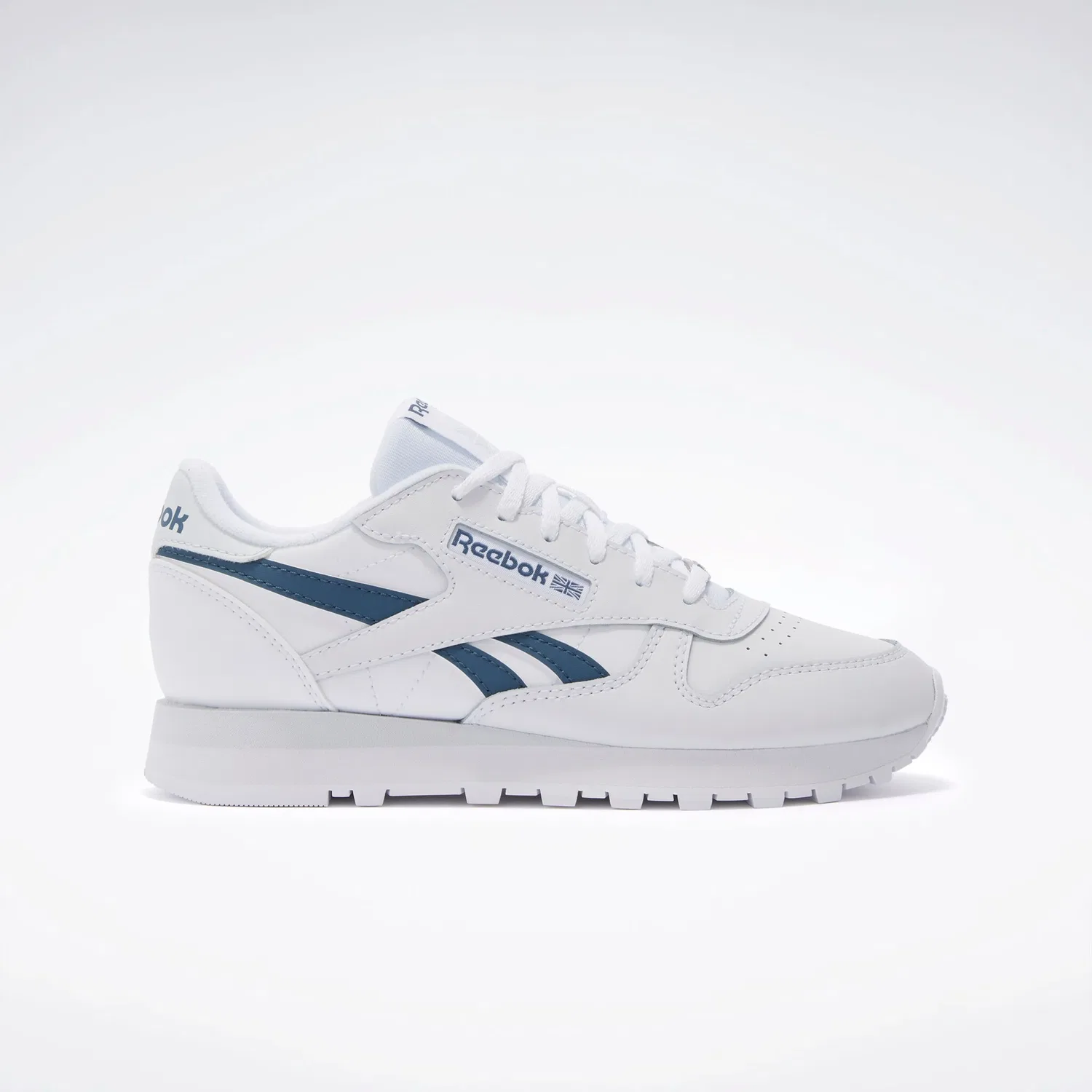 Детские кроссовки с кожаным верхом Reebok Classic, White/Shadow/Moon — фото 2