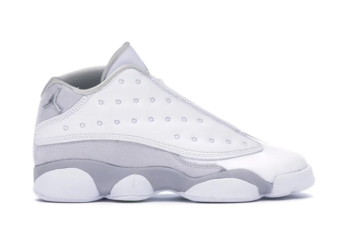 Детские кроссовки Lifestyle с низким верхом Jordan 13 Retro Low Pure Platinum Jordan, White/Metallic Silver