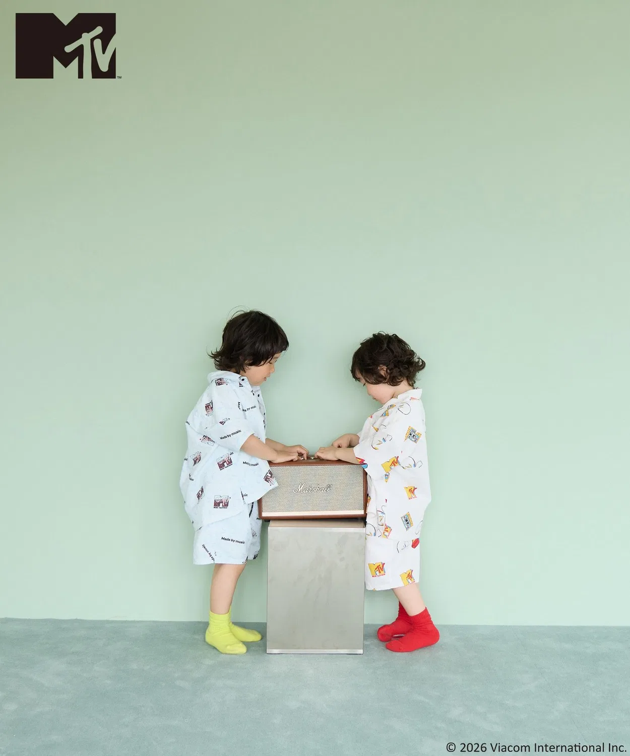 Детские шорты с принтом MTV Light Blue LOWRYS FARM, Light Blue — фото 2