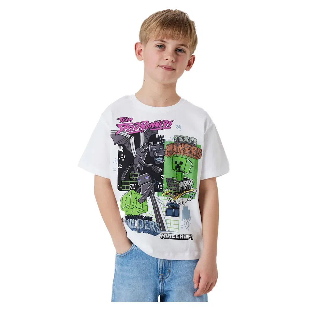 Футболка с коротким рукавом Minecraft Jahi Name It, белый