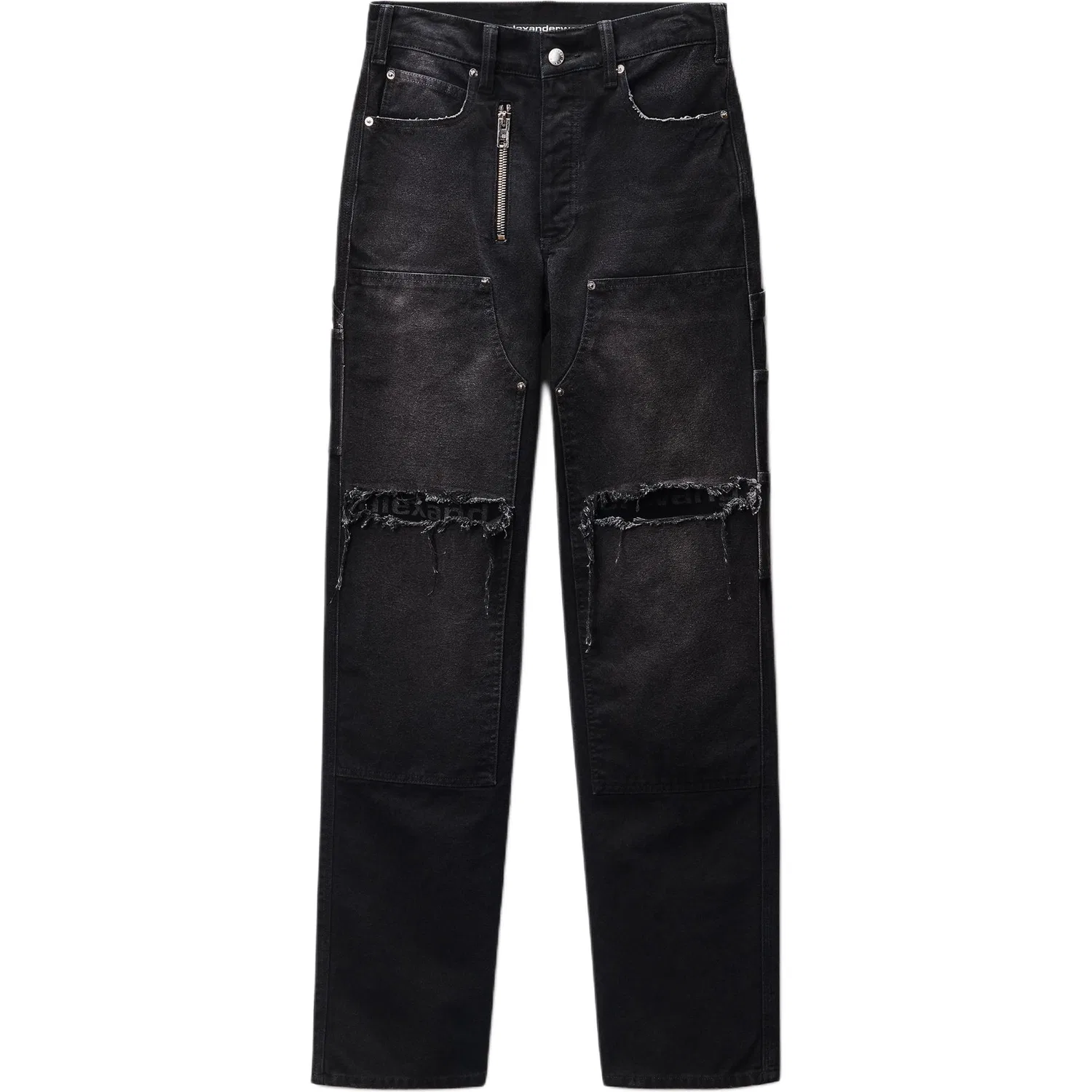 Женские джинсы с завышенной талией Alexander Wang, Vintage Black