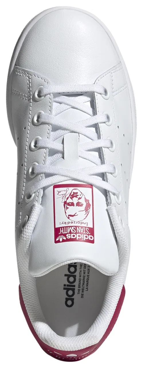 Кроссовки для мальчиков Stan Smith Adidas, цвет White/White/Bold Pink — фото 4