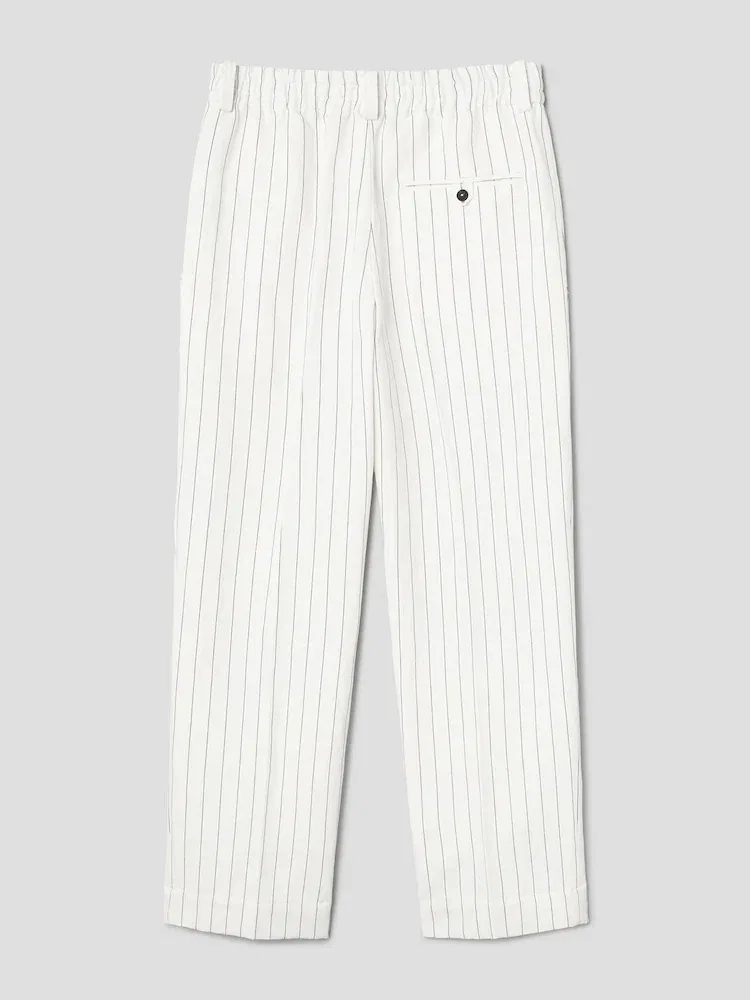 Чиносы прямого кроя с жаккардовым полосатым узором, модель Le Pantalon Croisiere JACQUEMUS, White — фото 2