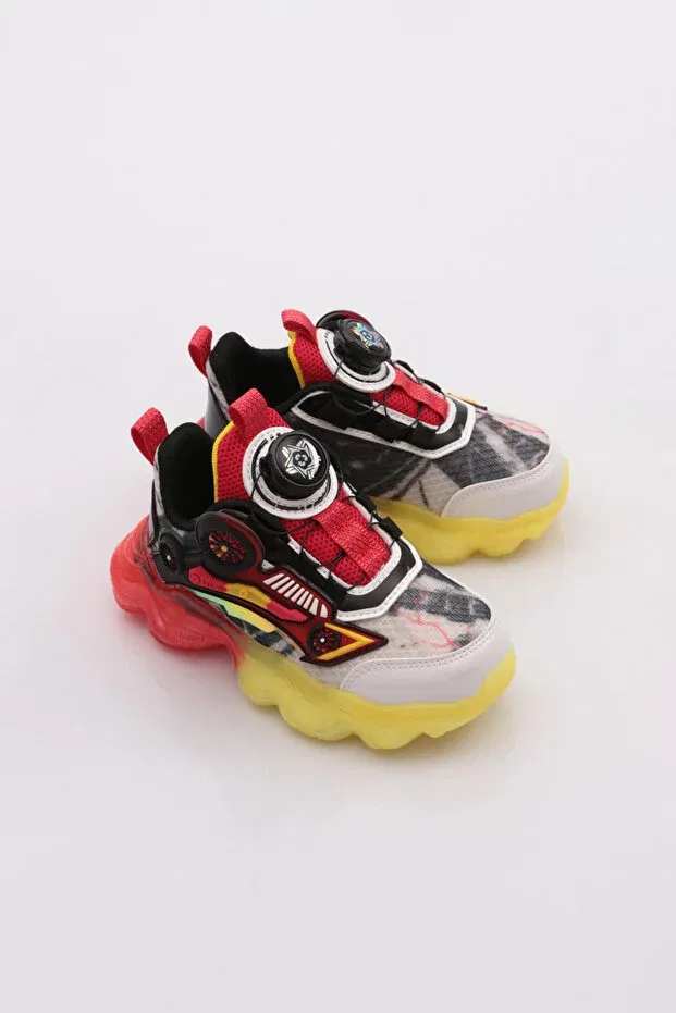 Детские кроссовки для девочек с принтом Marco Kids, Yellow — фото 2