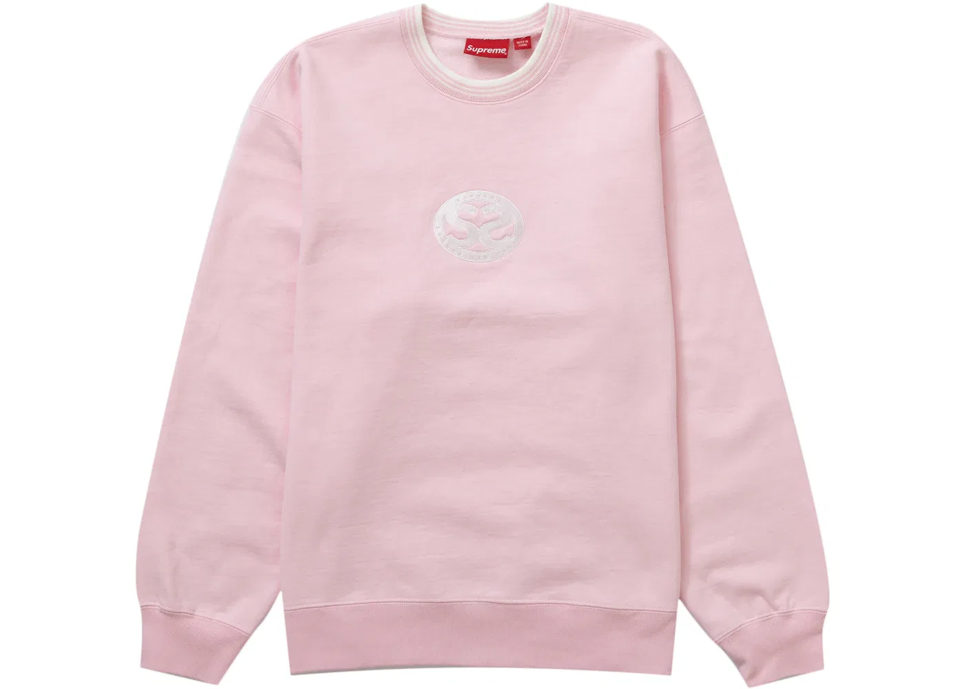 Мужской свитшот с принтом Double S Supreme, Light Pink