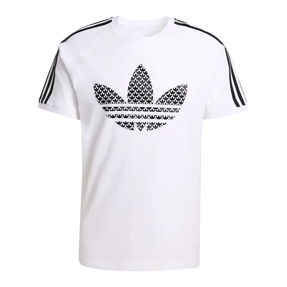 Футболка с принтом Monogram Infill 3 Stripes Adidas Originals, белый — фото 3