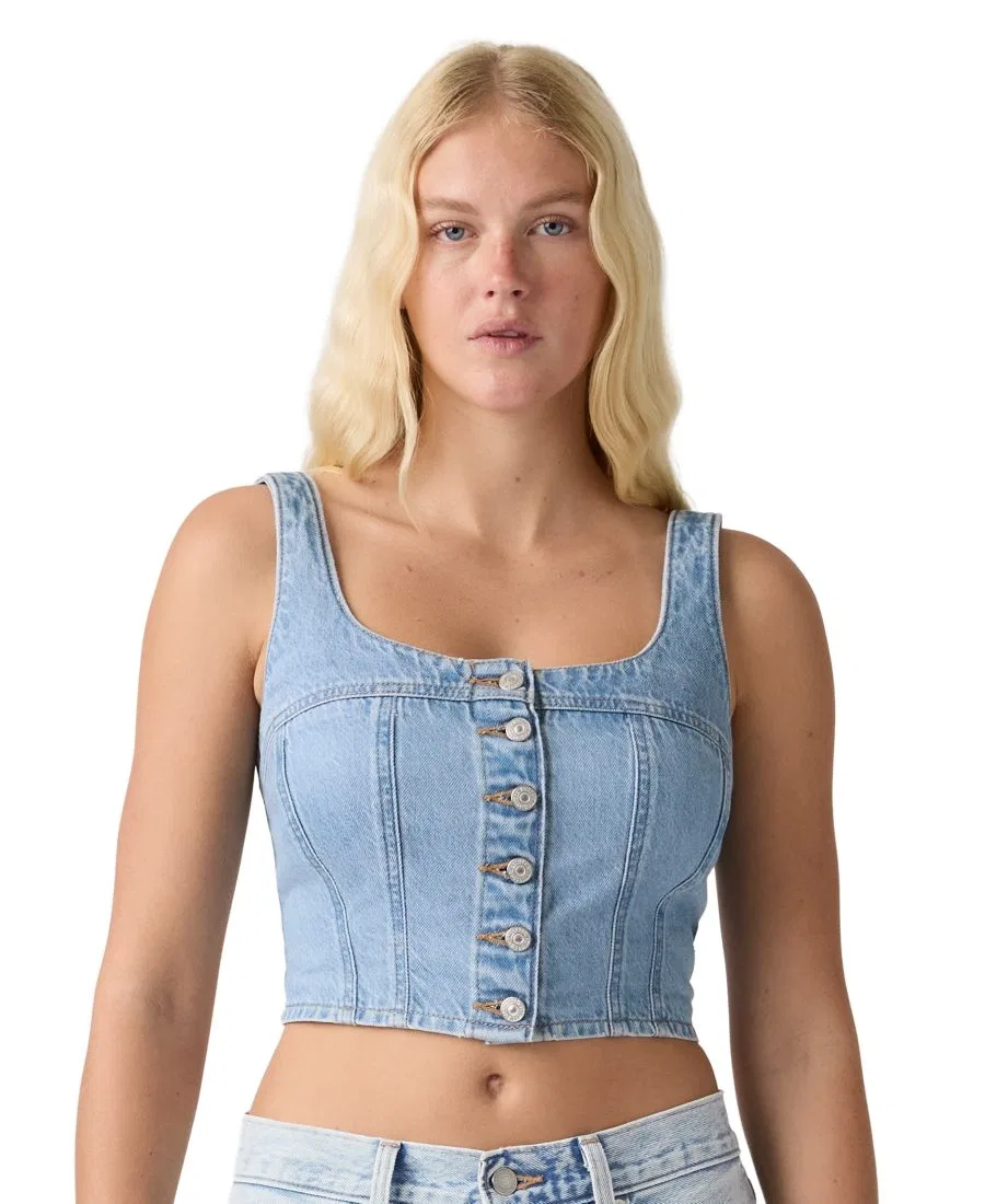 Топ джинсовый с квадратным вырезом без рукавов, модель Audra Seamed Levi's, I Will