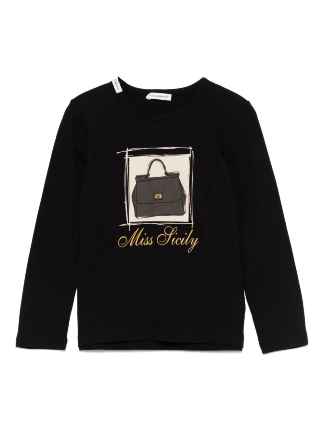 

Футболка с графичным принтом Dolce & Gabbana Kids, черный