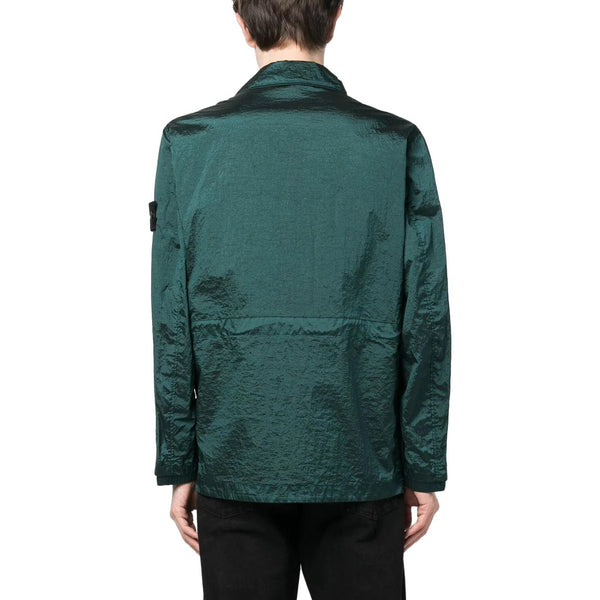 Куртка giubbotto shirt jacket 'bottle green' Stone Island, зеленый — фото 2