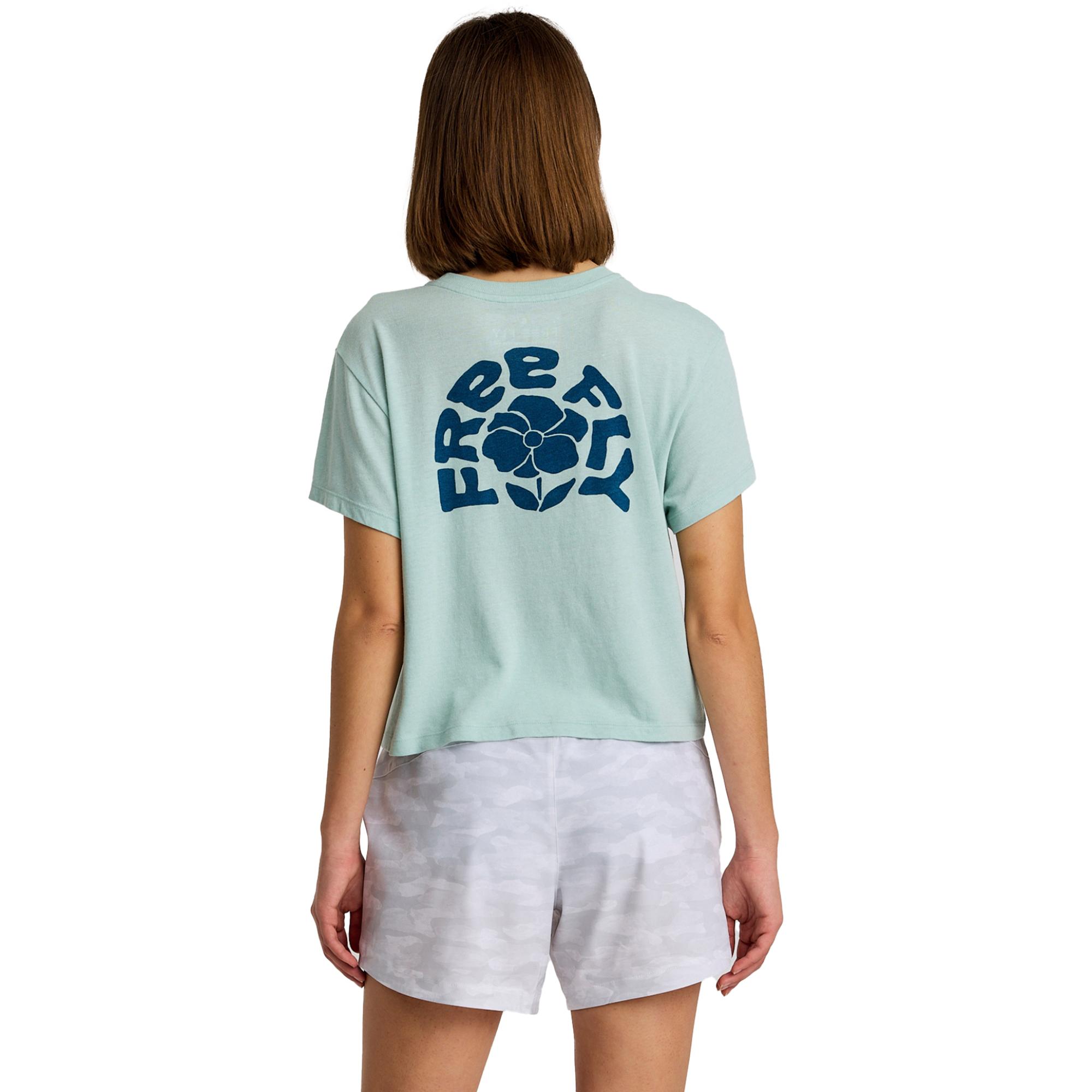 

Женская футболка с изображением мака Free Fly, Heather Ocean Mist