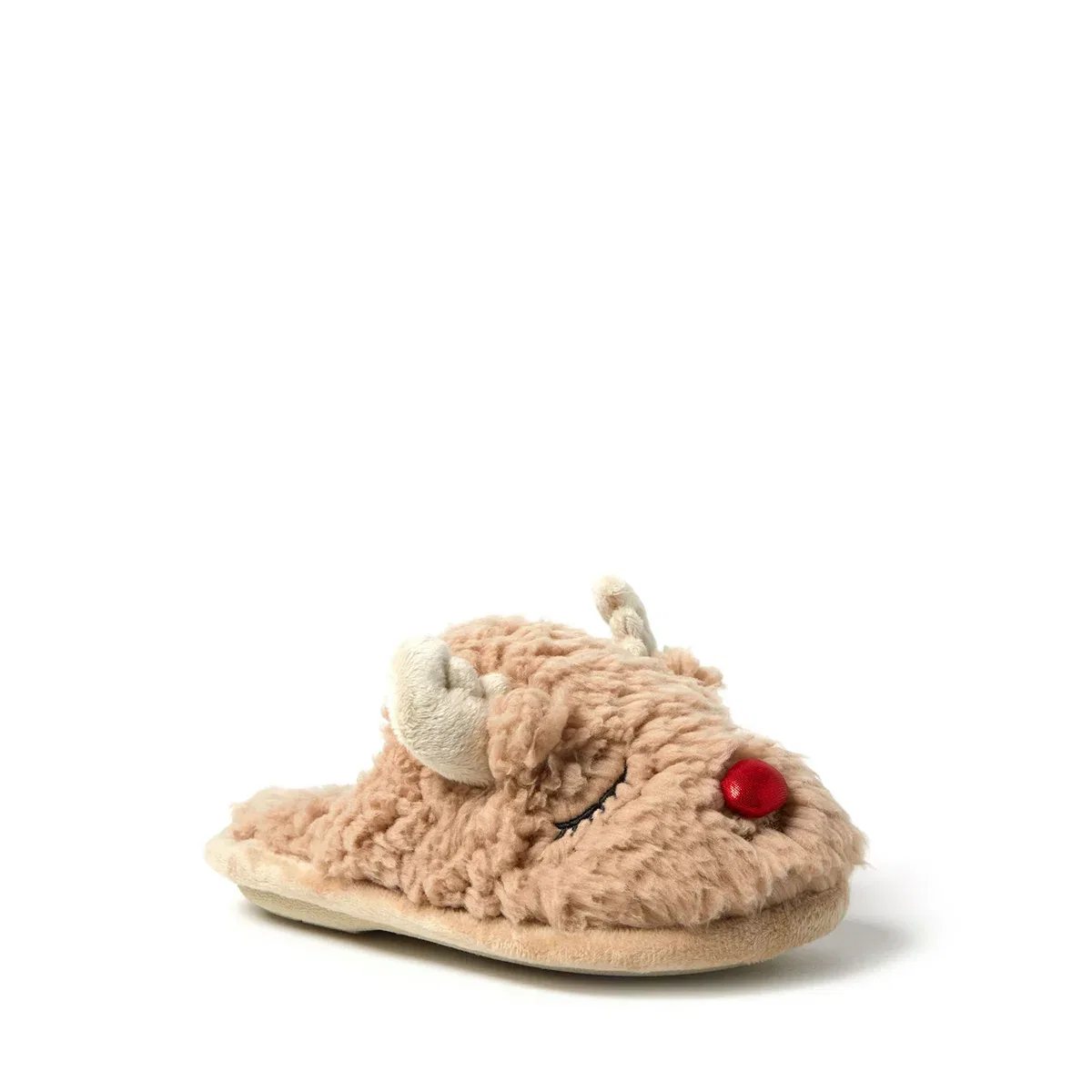 Детские тапочки для девочек с принтом Reindeer Scuff Slipper Dearfoams, Latte