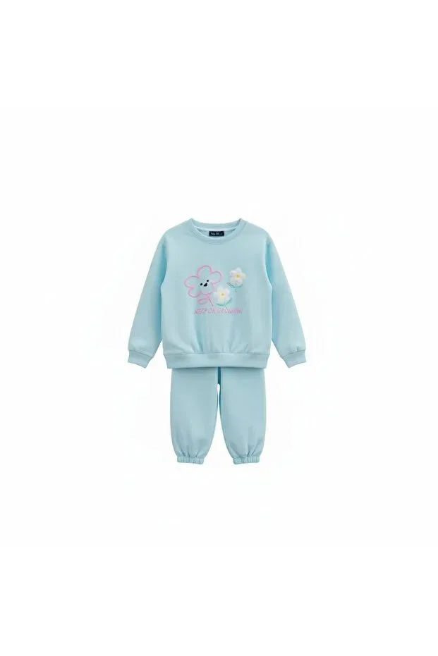 Детский комплект из свитшота и брюк с вышивкой Kgdkids, Blue