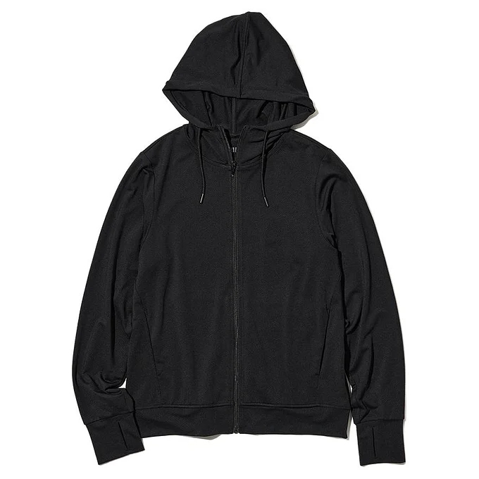 

Толстовка Uniqlo IRism Mesh UV Protection на молнии, черный
