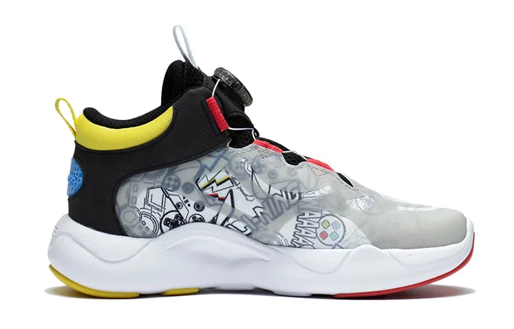 Детские кроссовки с амортизацией GAME DAY Li-Ning YOUNG, Gray White Black Yellow — фото 3