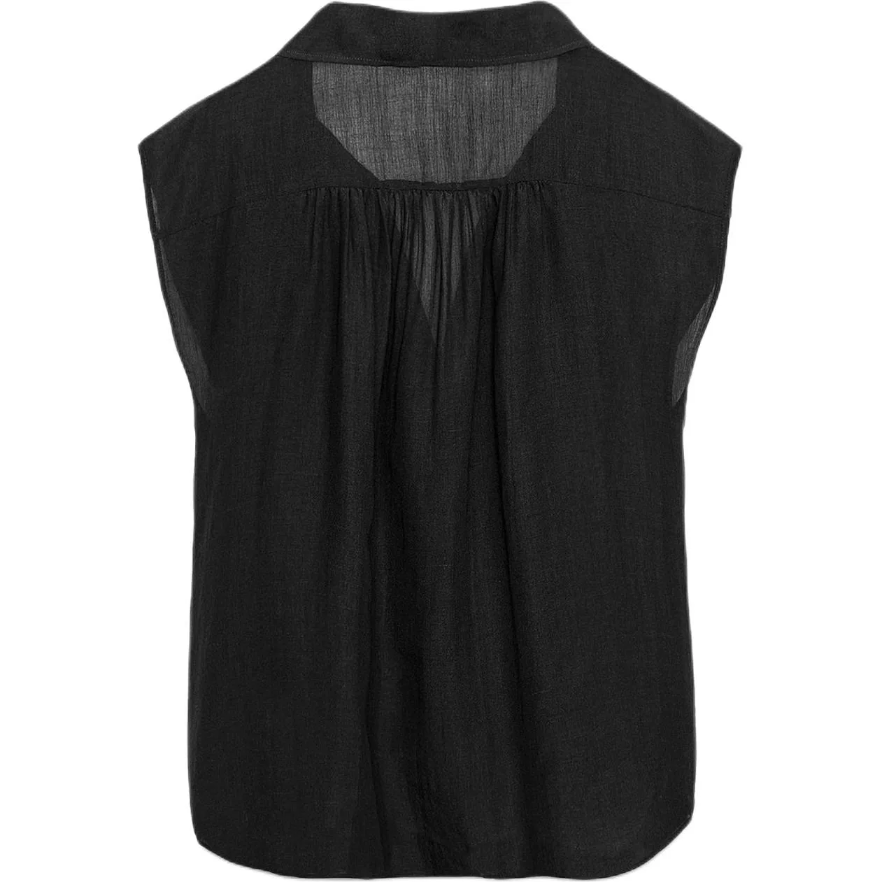 Женская рубашка с V-образным вырезом ZW Shirts Women's Black V Neck Moderate, ZARA, Black — фото 3