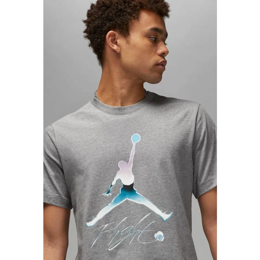 Футболка спортивная с графическим принтом Mj Brand Graphic Crew Nike, Серый — фото 2