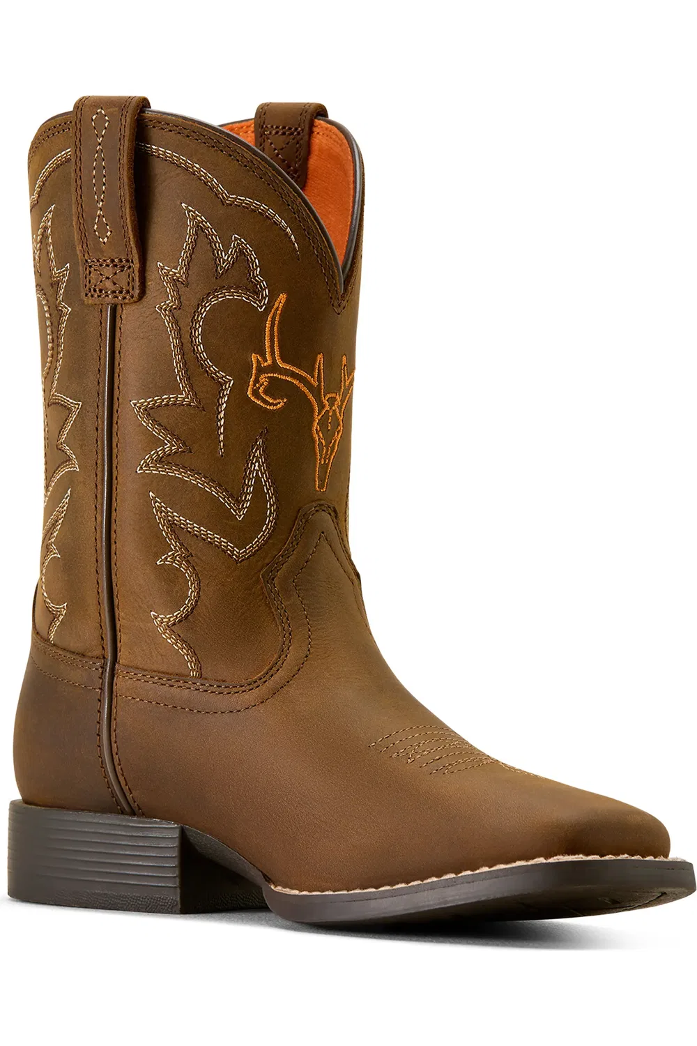 Детские ковбойские сапоги с широким квадратным носком Deer Ridge Ariat, Distressed Brown