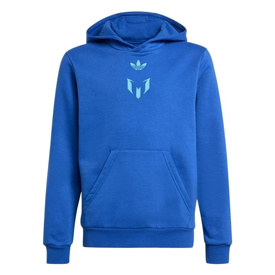 Детский свитшот с капюшоном и принтом Messi Hoodie Y adidas, Синий