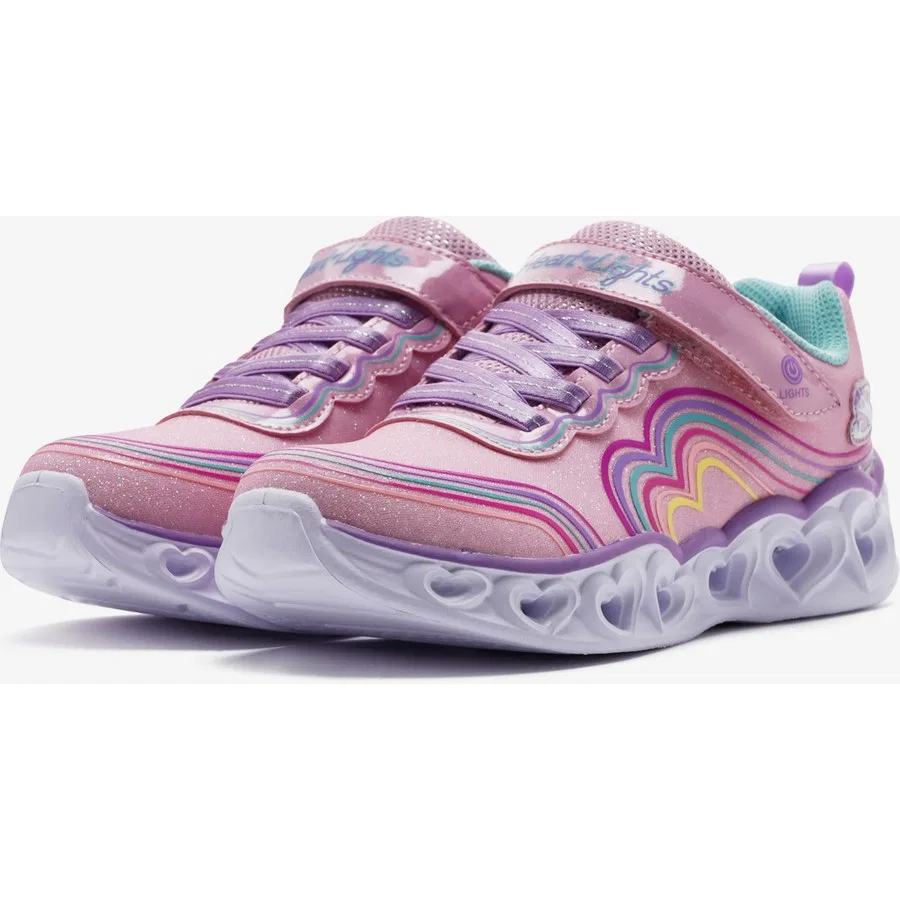 Кроссовки с подсветкой Retro Hearts Skechers, Розовый — фото 3