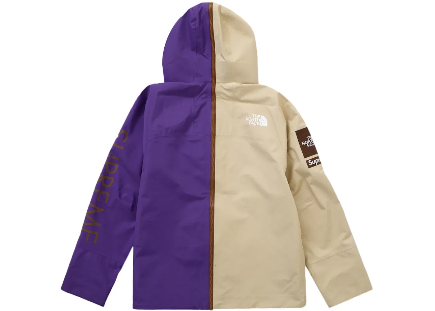 Мужская куртка с проклеенными швами Supreme The North Face Split Taped Seam Shell, Tan — фото 3