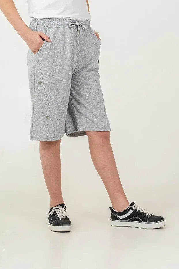 Детские шорты для мальчиков с принтом West Coast Printed Mışıl Kids, Gray — фото 2