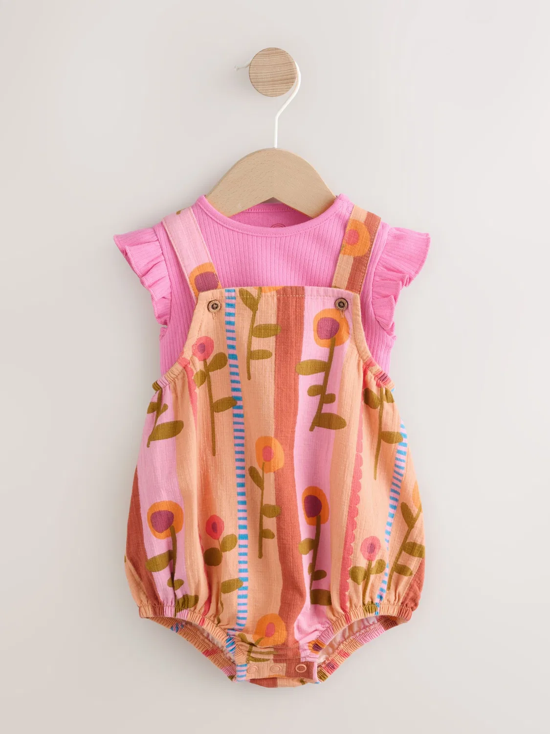 Комбинезон-боди Next Pink Bright Bloomer, розовый