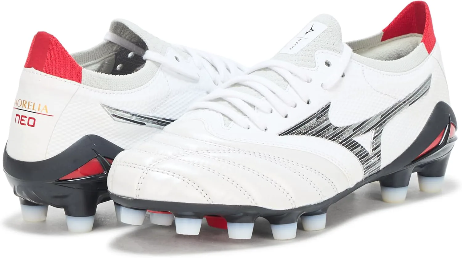 Футбольные бутсы Mizuno Mens Morelia Neo IV Beta, сделанные в Японии, белый/черный — фото 2