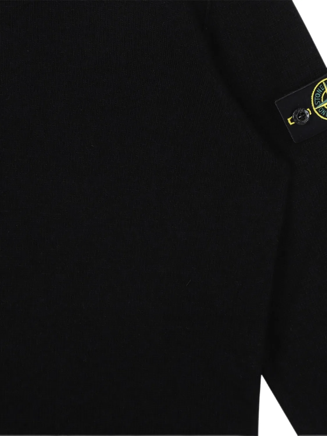 Свитер на молнии с нашивкой-логотипом Stone Island Junior, черный — фото 3