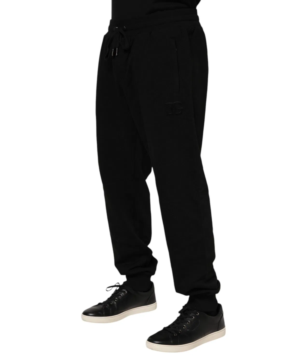 Мужские спортивные штаны на шнурке с логотипом Jogger Pants Dolce & Gabbana, Black — фото 3