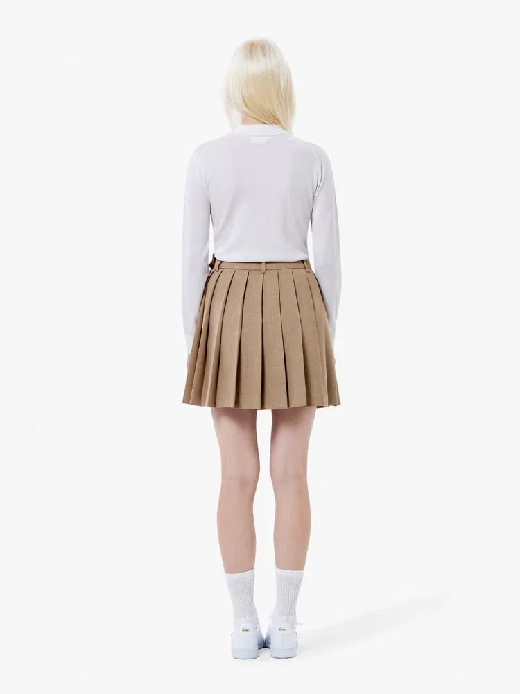 Юбка миди LACOSTE Wool-like, Бежевая — фото 4