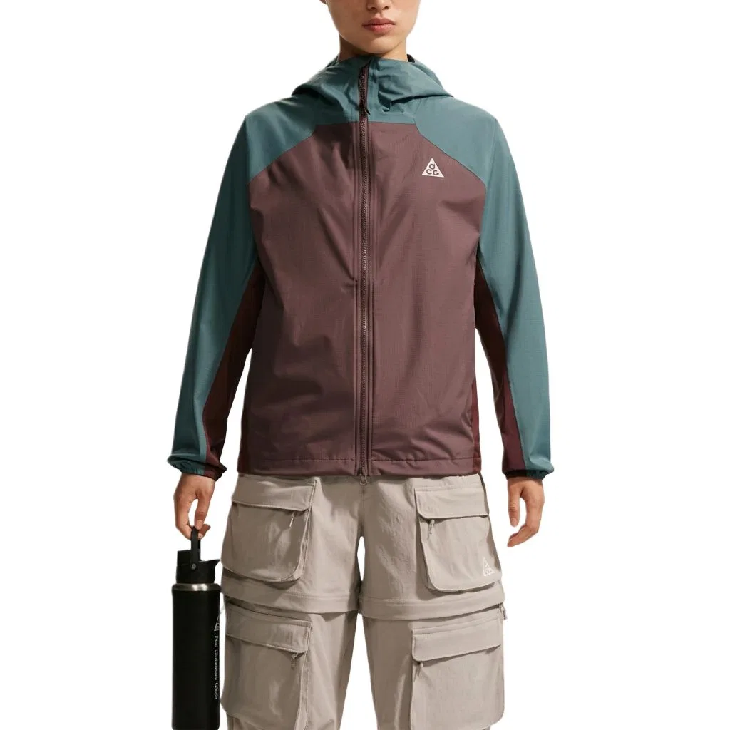 Женская куртка с капюшоном Nike, Tan/Turquoise