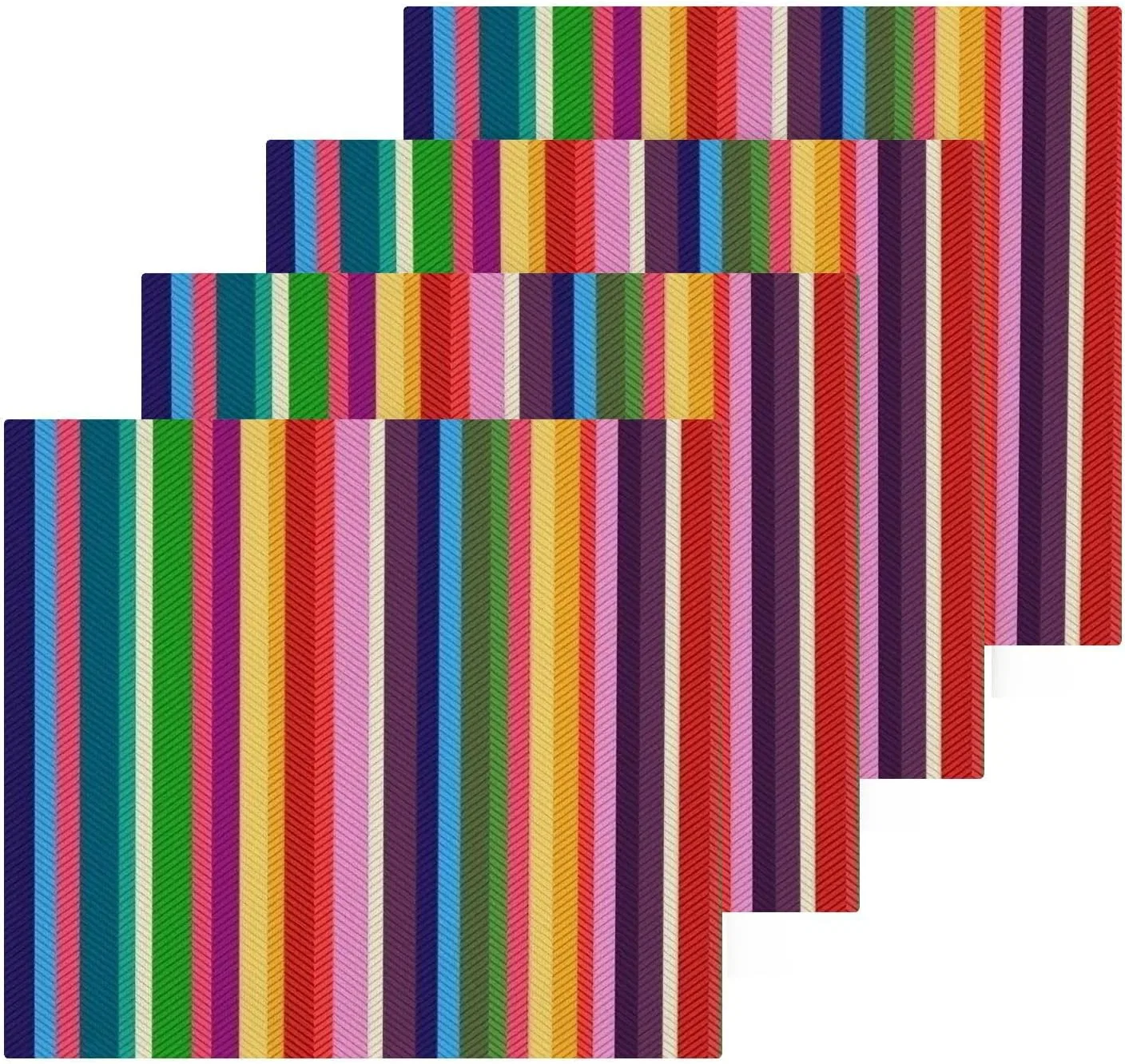 Полотенца для лица Cotton Washcloths ISAOA, набор 2 шт, 30x30 см, Rainbow — фото 2