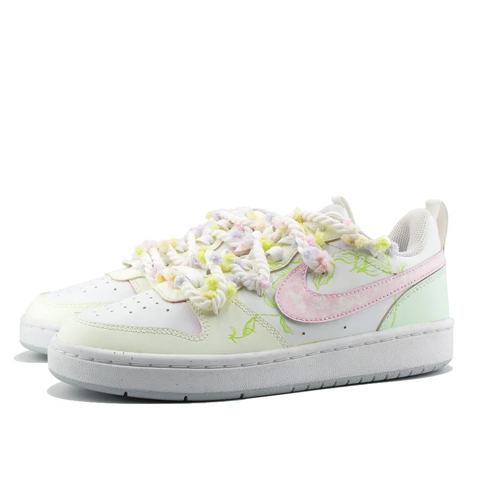 Кроссовки для скейтбординга Court Borough Kids' Grade School Nike, Light Yellow — фото 4