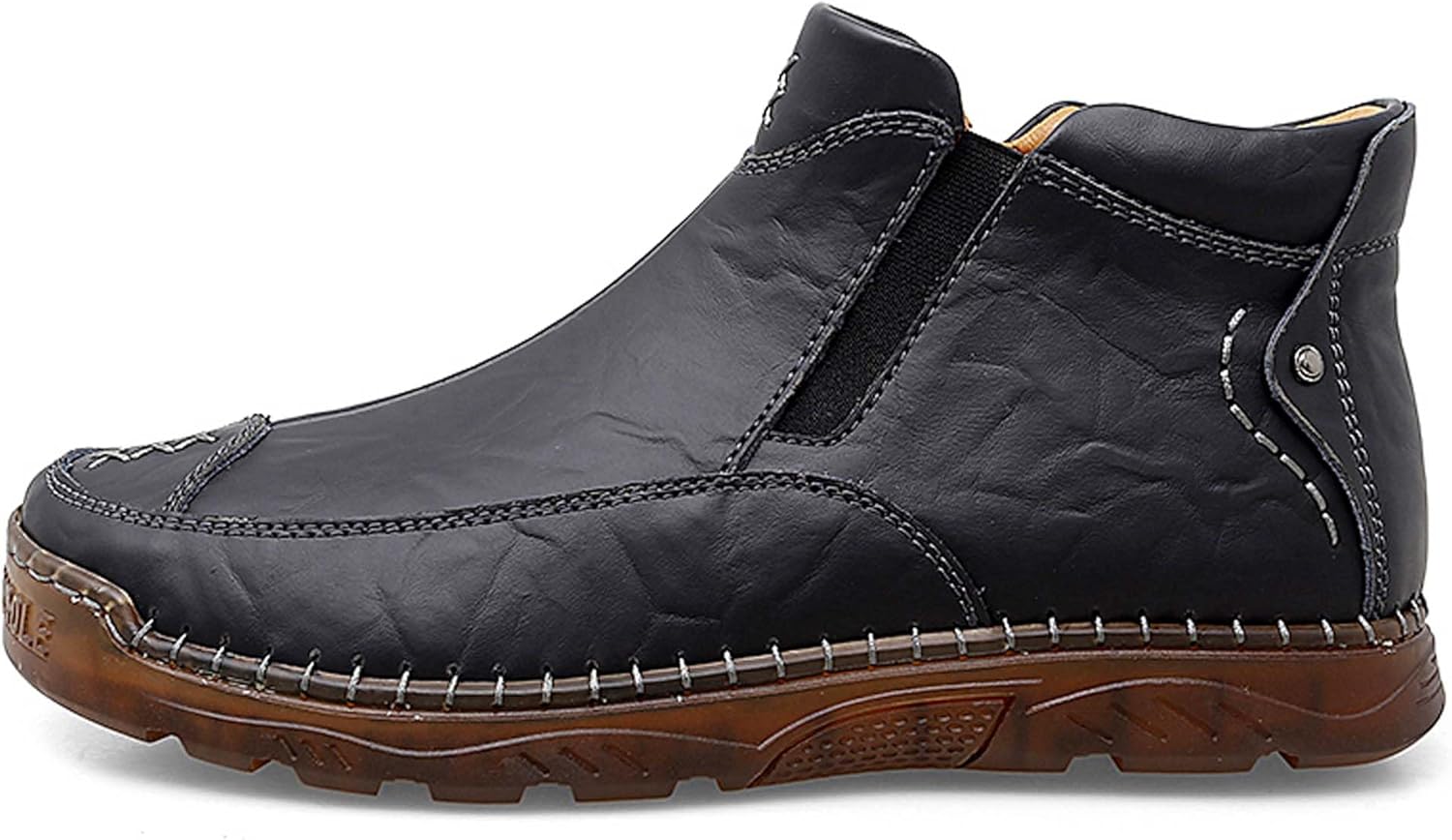 

Мужские повседневные лоферы Легкие дышащие повседневные туфли ручной работы Комфортные мягкие мужские туфли Классические деловые широкий вариант Нескользящие оксфорды черного цвета Ksyvucrd