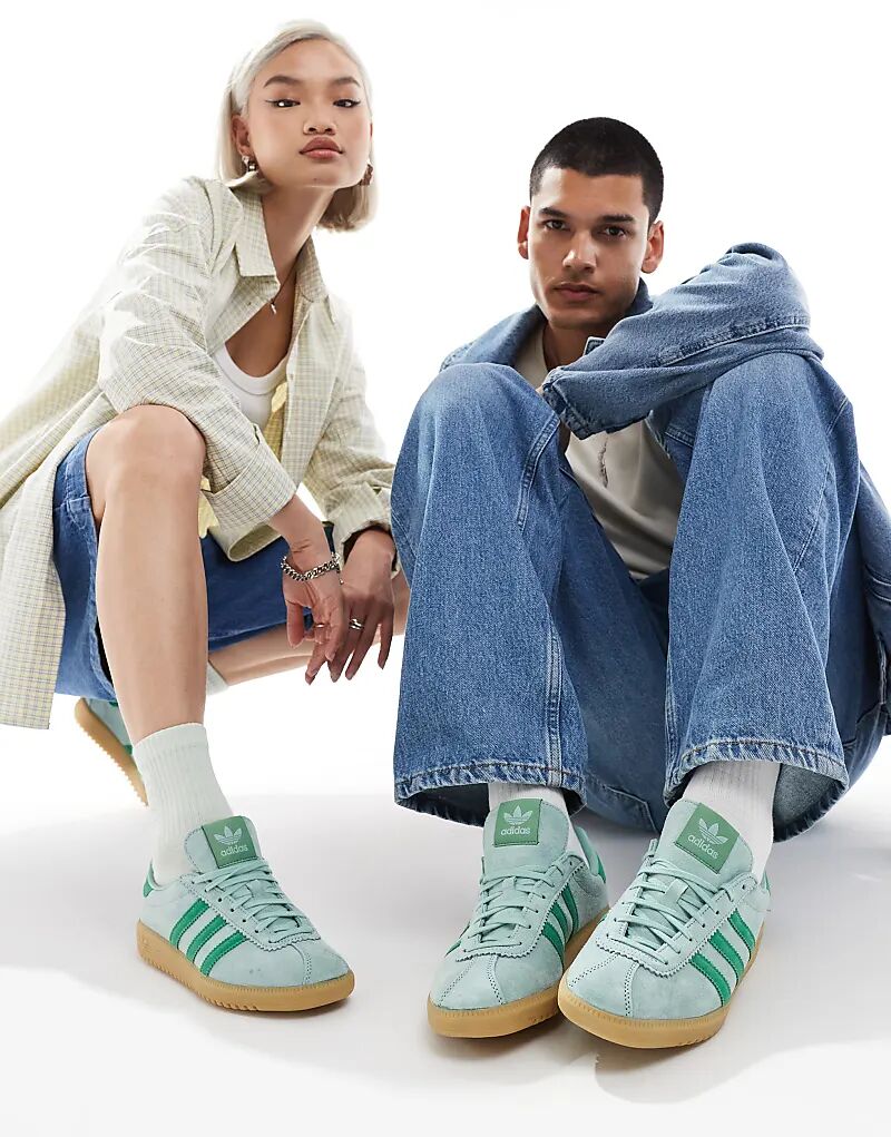 Кроссовки Bermuda зеленого цвета adidas Originals