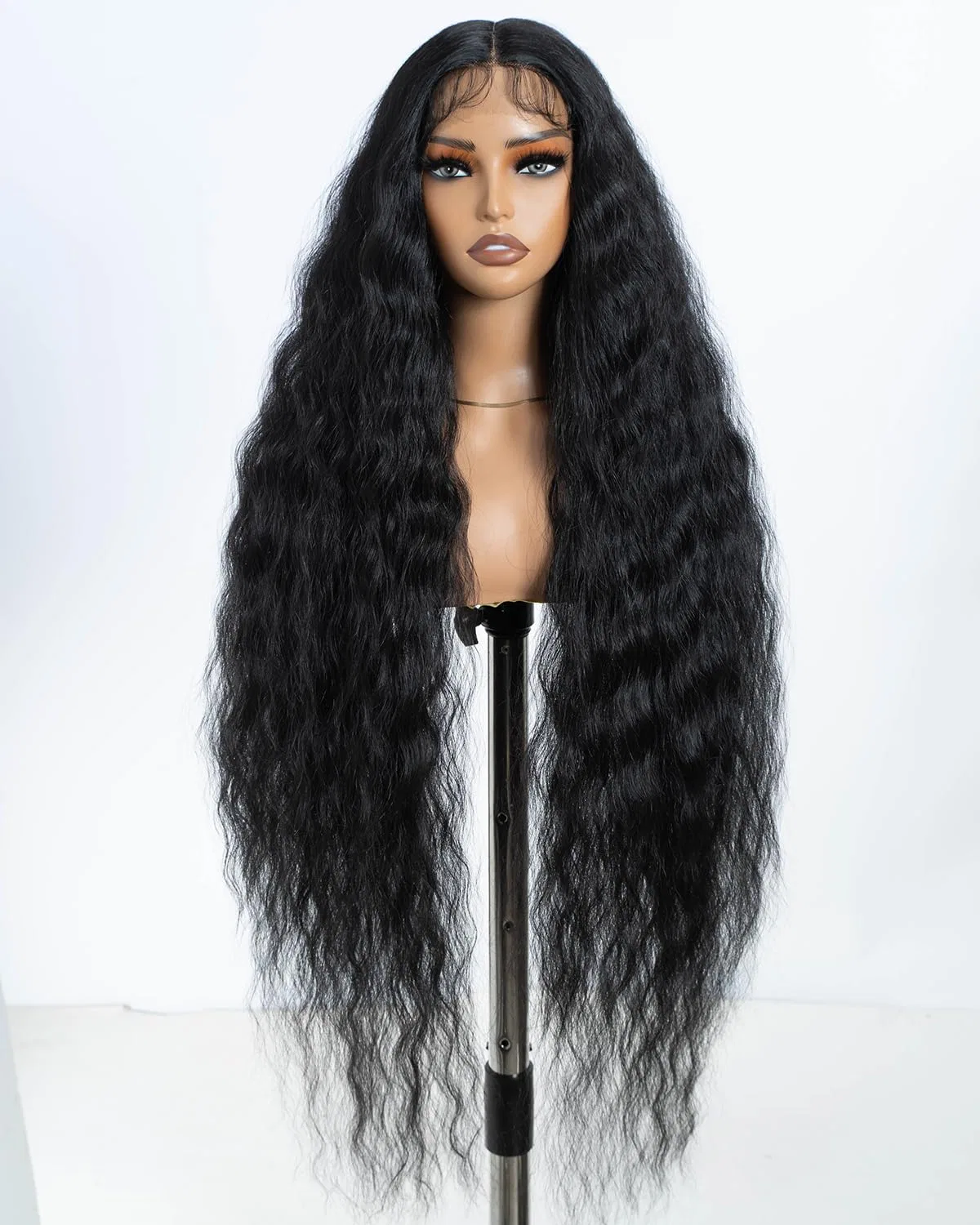 Длинный кудрявый синтетический парик Style Icon Super Lace Front Wig, 104 см Style Icon, 1B