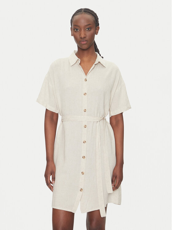 

Платье-Рубашка свободного кроя Thea 10333791 Vero Moda, бежевый