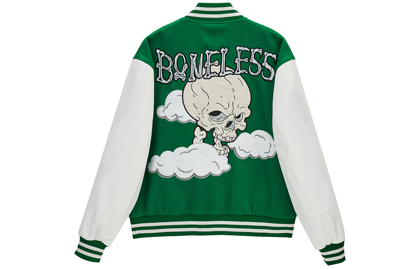 

BONELESS Скелетный принт унисекс бейсболка, Green