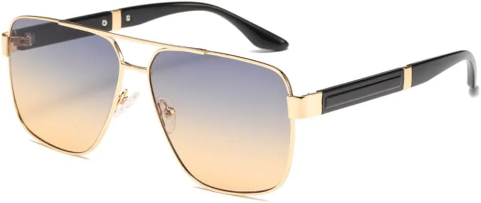 

MUTYNE Модные солнцезащитные очки с двойной перемычкой и металлическим каркасом, стильные женские солнцезащитные очки, классические мужские летние дорожные очки, C5