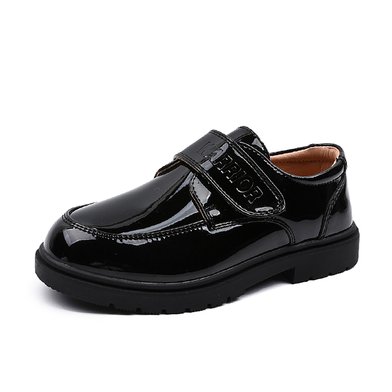 WARRIOR Износостойкие низкие детские кожаные туфли Black Kids' — фото 3