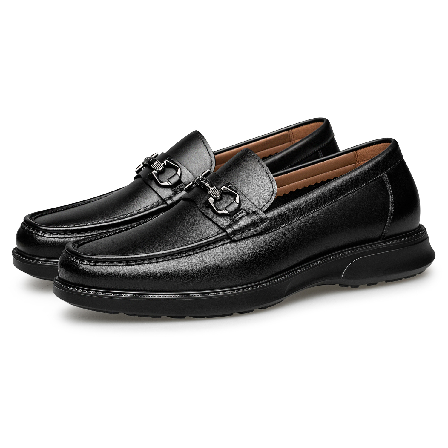 Мужские повседневные туфли Business Men's Casual ZRO черный/коричневый — фото 3