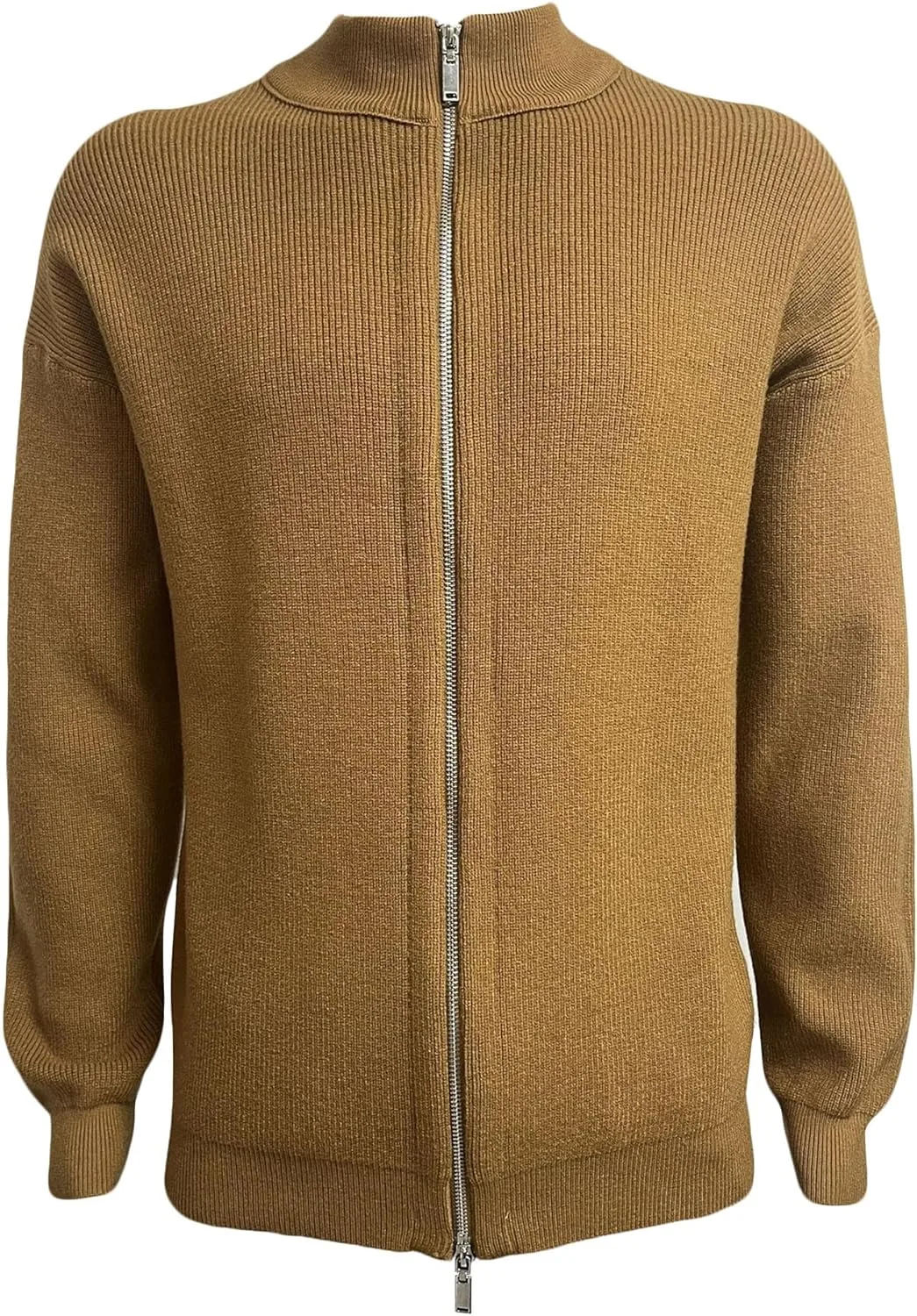 

Мужской кардиган с воротником-стойкой, рифленый, на молнии Qolkmuiy-GJ