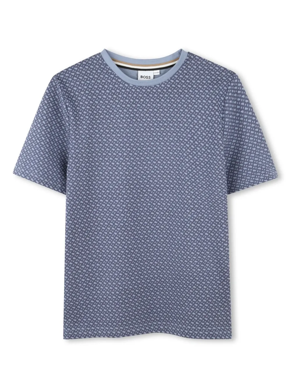 

Футболка с монограммой BOSS Kidswear, синий