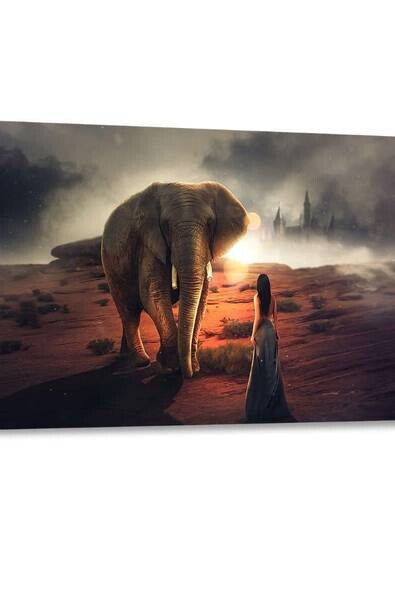 

Картина на холсте Hustling Sharks Beauty and the Elephant, оранжевый